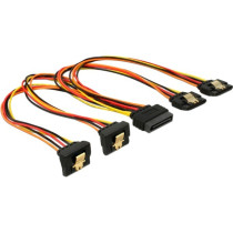 SATA 15Pin to 2x angled (bottom) + 2x straight, cable — Buy in Cyprus with Fast Delivery