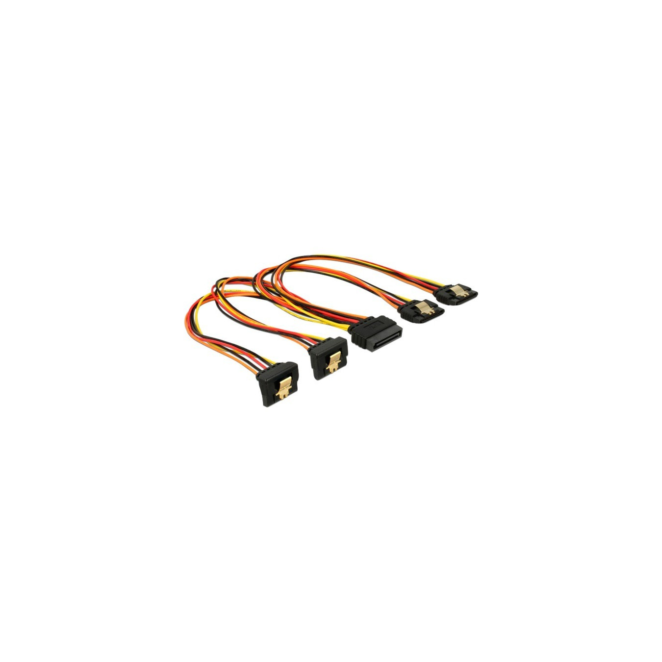 SATA 15Pin to 2x angled (bottom) + 2x straight, cable — Buy in Cyprus with Fast Delivery