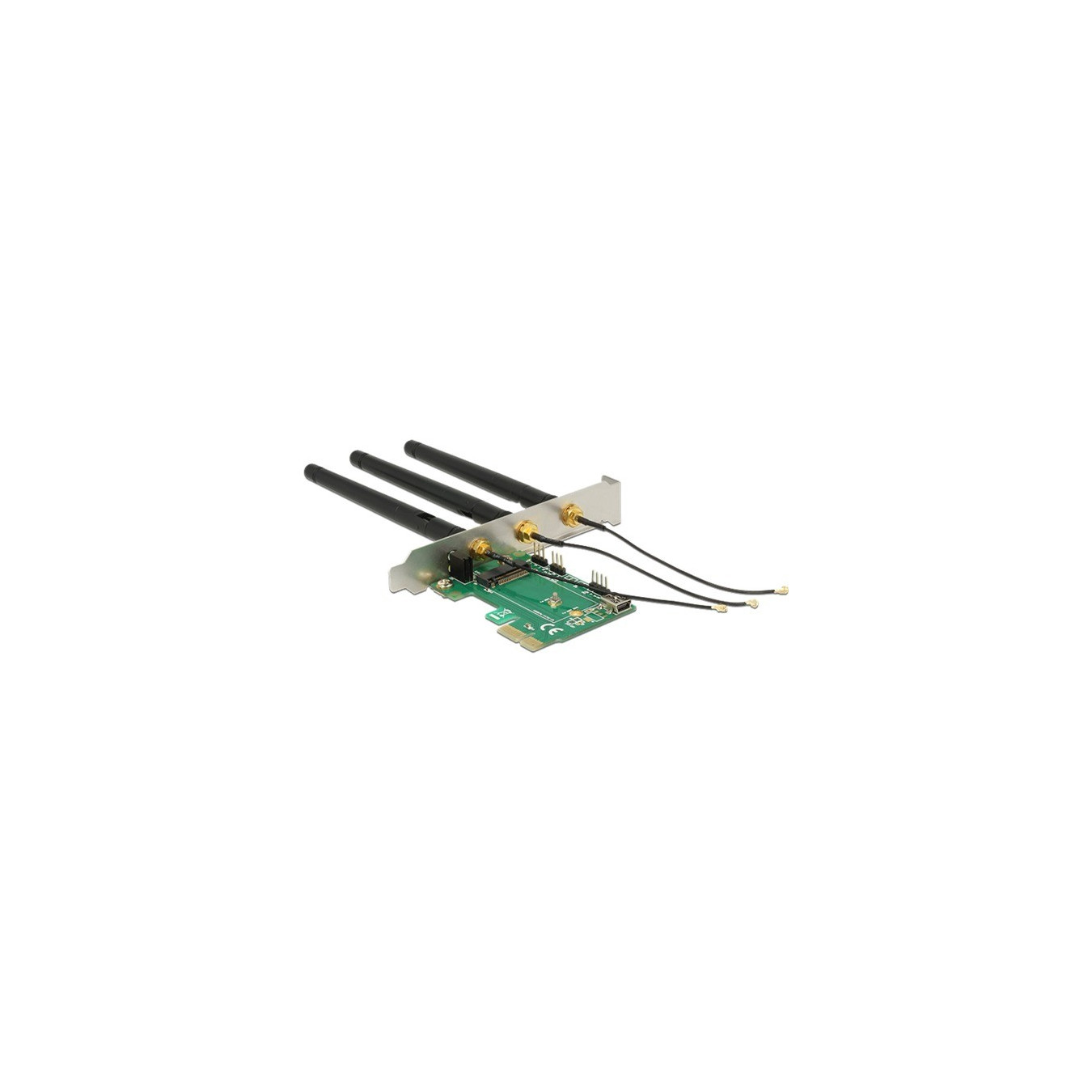 PCIe to 1x M.2 with 3 antennas, LAN adapter — Buy in Cyprus with Fast Delivery