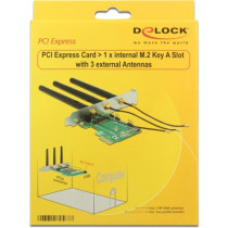 PCIe to 1x M.2 with 3 antennas, LAN adapter — Buy in Cyprus with Fast Delivery