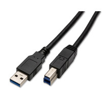 USB-A to USB-B Cable 3m - USB 3.0 (5 Gbps), Black, Nickel-Plated Connectors — Buy in Cyprus with Fast Delivery