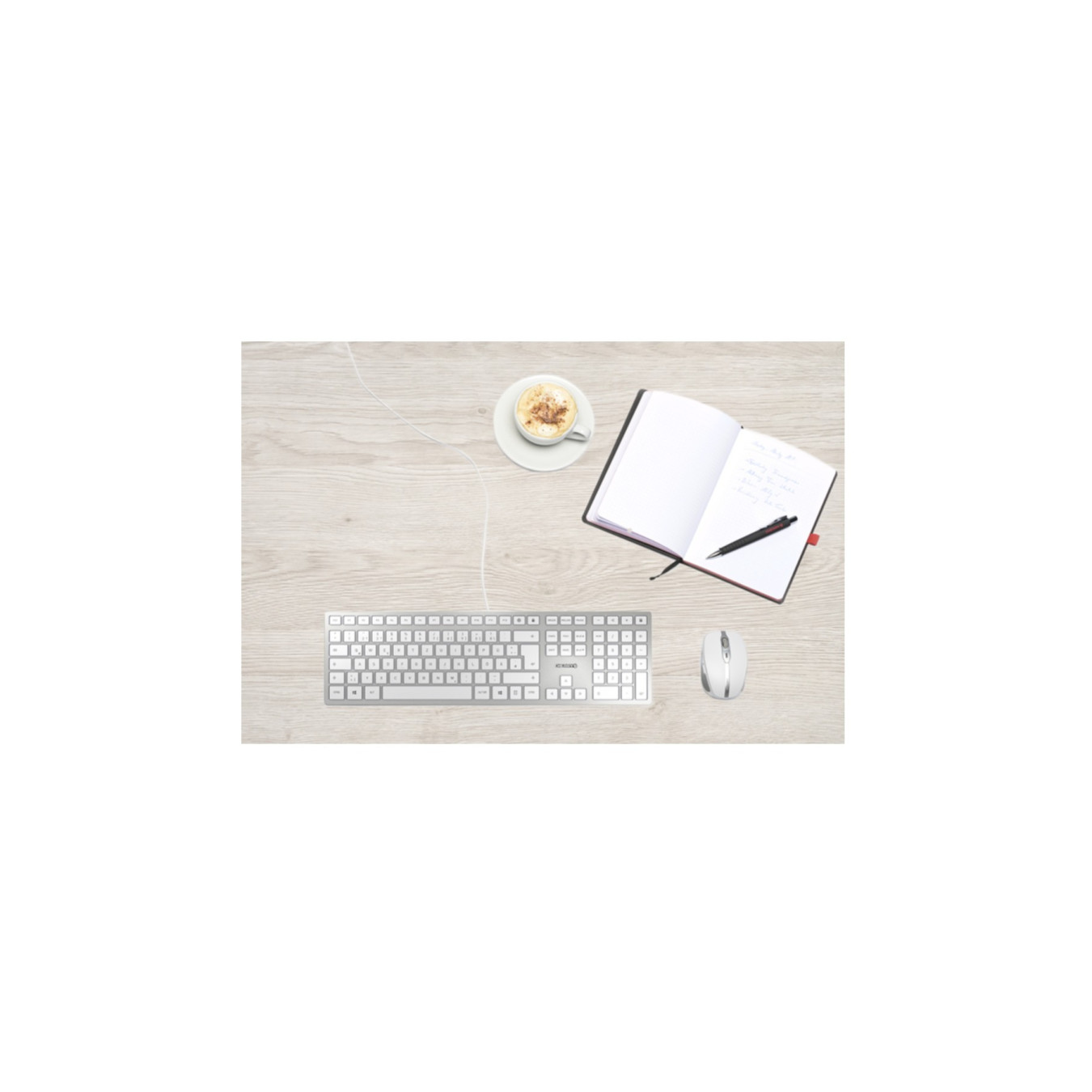 CHERRY KC 6000 SLIM - JK-1600DE-1 - Ultra-flat Wired USB Full-size Keyboard, Silver, German QWERTZ