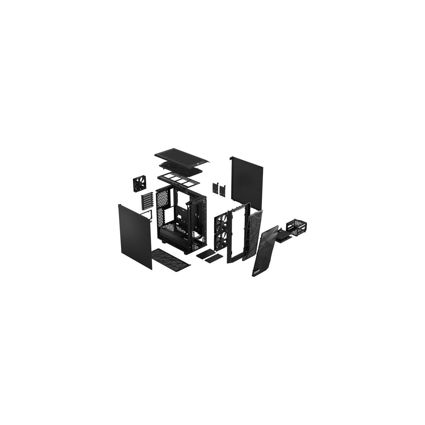 Meshify 2 Compact Black Solid, Tower-Gehäuse — Buy in Cyprus with Fast Delivery