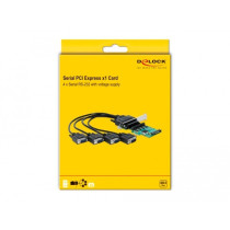 PCIe x1 card to 4 x serial RS-232 with 5V or 12V, interface card — Buy in Cyprus with Fast Delivery