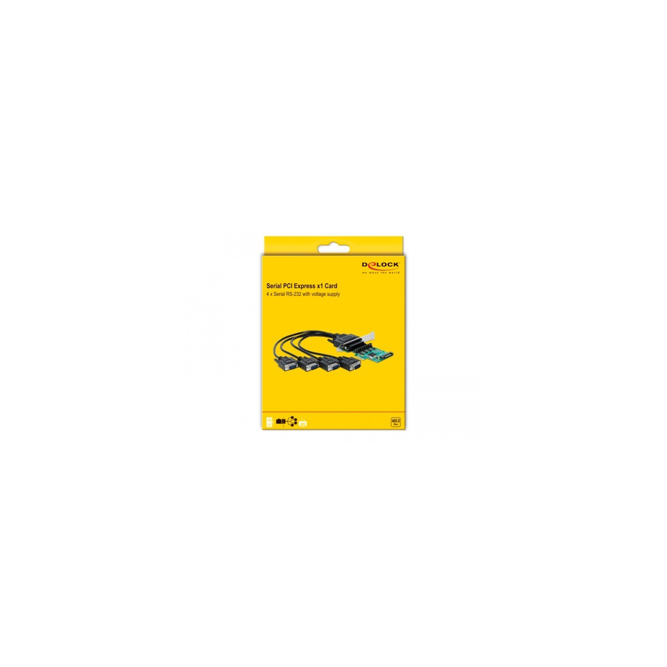 PCIe x1 card to 4 x serial RS-232 with 5V or 12V, interface card — Buy in Cyprus with Fast Delivery