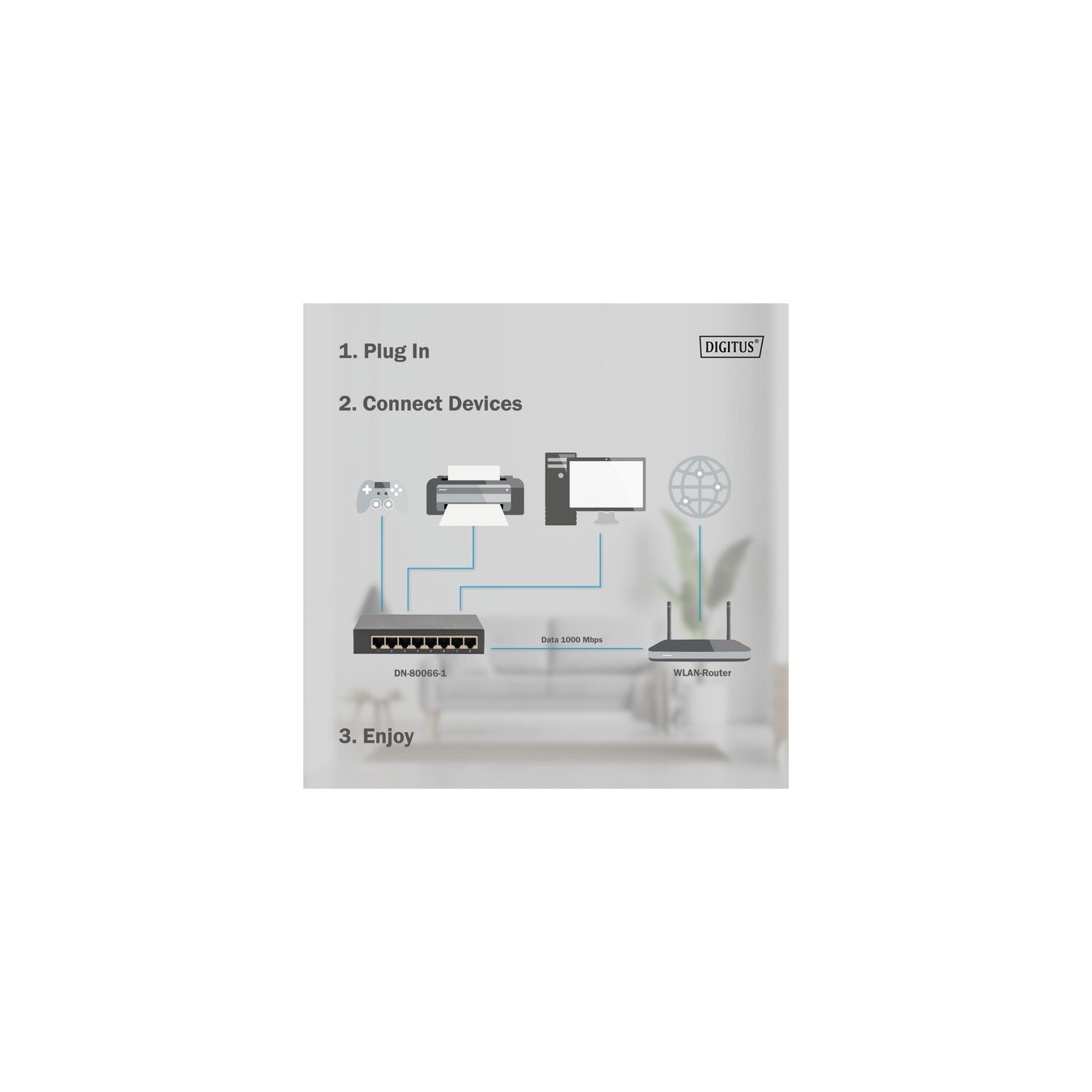 8-Port Gigabit, Switch — Buy in Cyprus with Fast Delivery