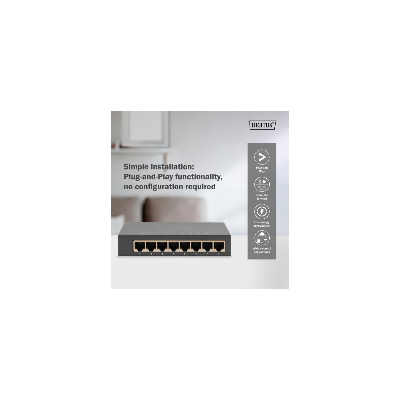 8-Port Gigabit, Switch — Buy in Cyprus with Fast Delivery