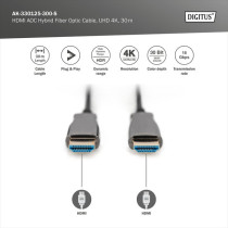 HDMI AOC hybrid fiber optic cable, UHD 4K — Buy in Cyprus with Fast Delivery