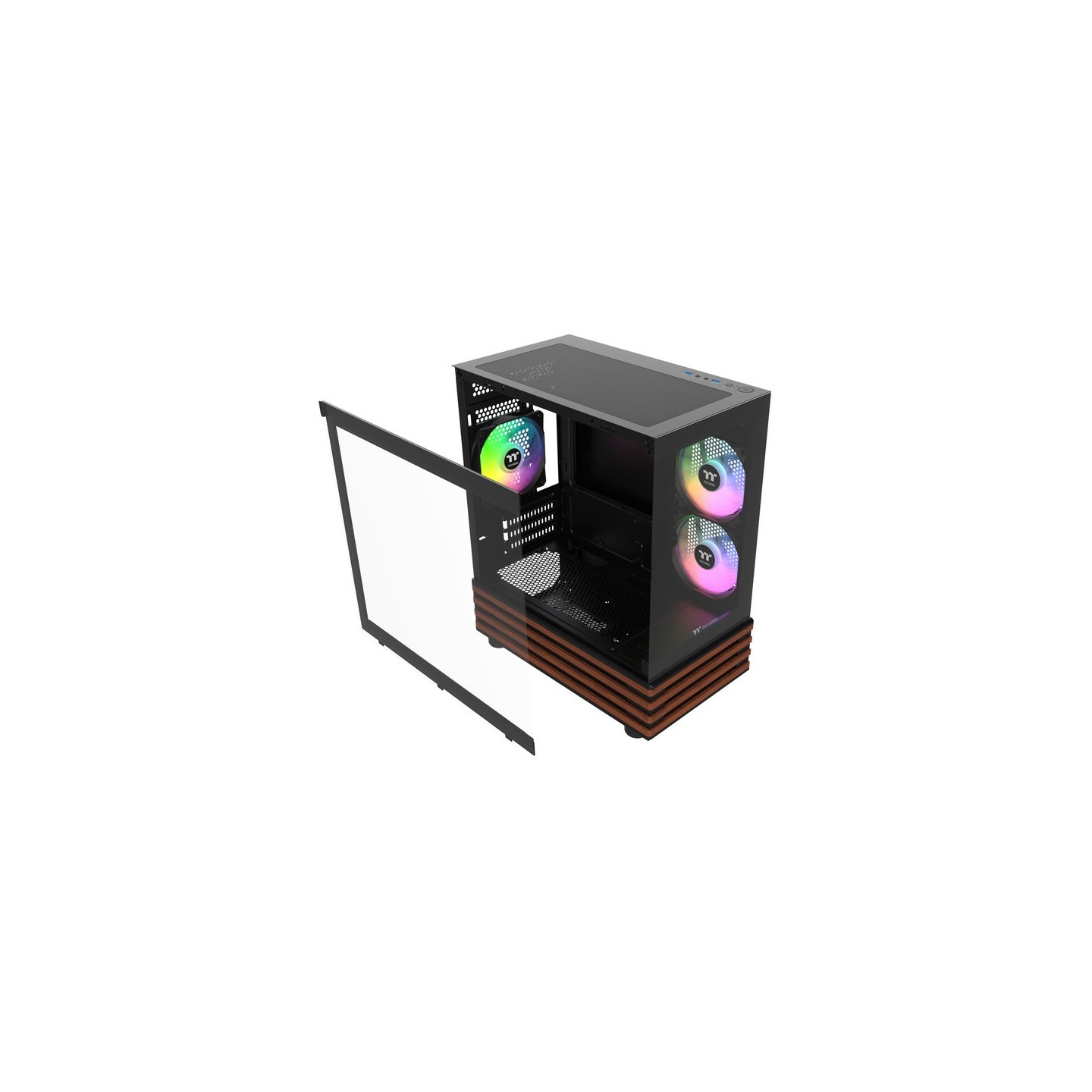 Thermaltake View 170 WS ARGB - µATX Mini Tower PC Case with Wood Accent - CA-1Z4-00M1WN-WS (Boxed)