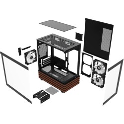 Thermaltake View 170 WS ARGB - µATX Mini Tower PC Case with Wood Accent - CA-1Z4-00M1WN-WS (Boxed)