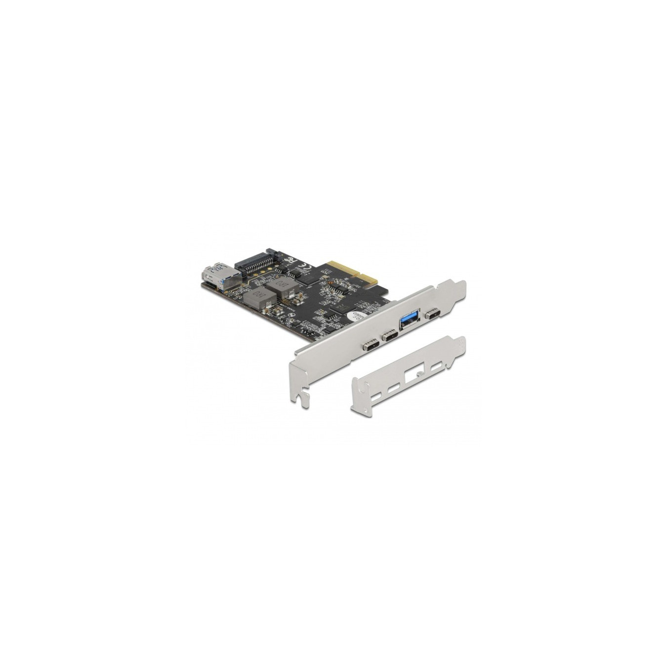 PCI Express x4 Karte zu 3 x USB Type-C + 2 x USB Typ-A - SuperSpeed USB 10 Gbps - Low Profile Formfaktor, USB-Controller