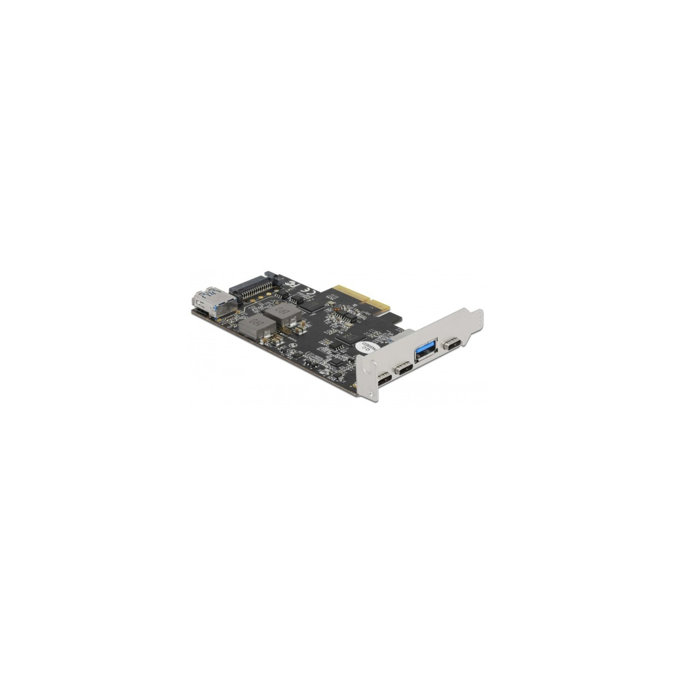 PCI Express x4 Karte zu 3 x USB Type-C + 2 x USB Typ-A - SuperSpeed USB 10 Gbps - Low Profile Formfaktor, USB-Controller