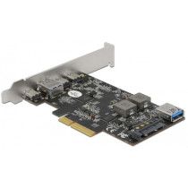 PCI Express x4 Karte zu 3 x USB Type-C + 2 x USB Typ-A - SuperSpeed USB 10 Gbps - Low Profile Formfaktor, USB-Controller