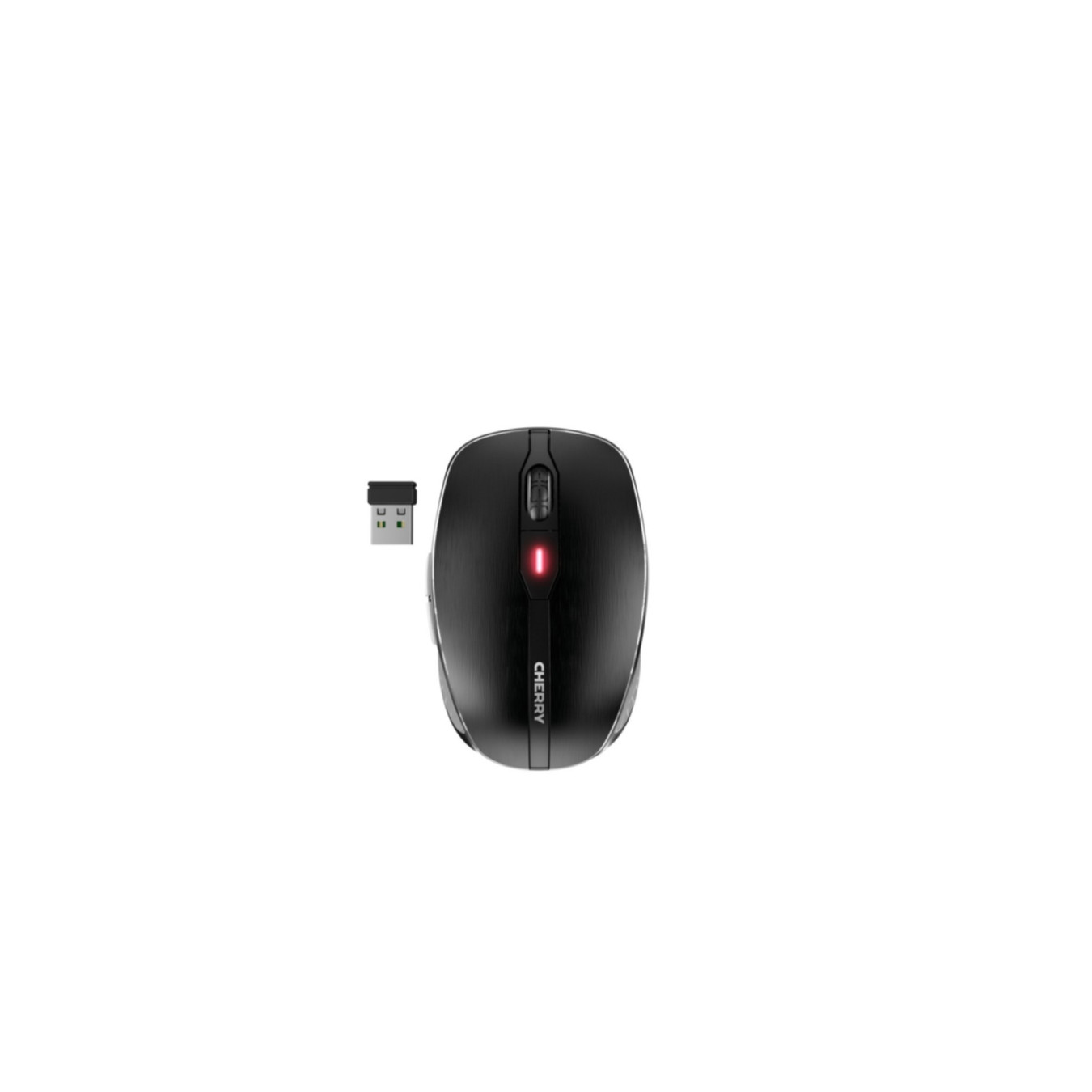 CHERRY MW 8C Advanced - Wireless Ambidextrous Mouse - Black/Grey, RF + Bluetooth, 3000 DPI, USB-C Rechargeable