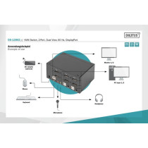 KVM-Switch DisplayPort 2x 1 — Buy in Cyprus with Fast Delivery