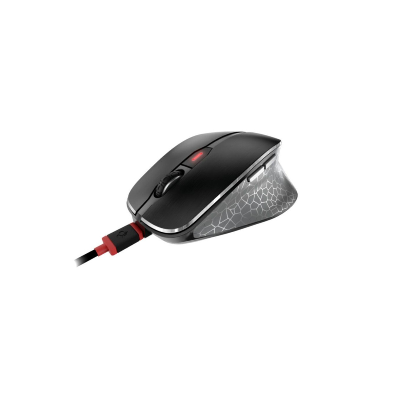 Cherry MW 8C ERGO - JW-8600 - Ergonomic Right-Hand Wireless Mouse, Black/Grey, 3000 DPI, 2.4GHz & Bluetooth, USB-C Rechargeable