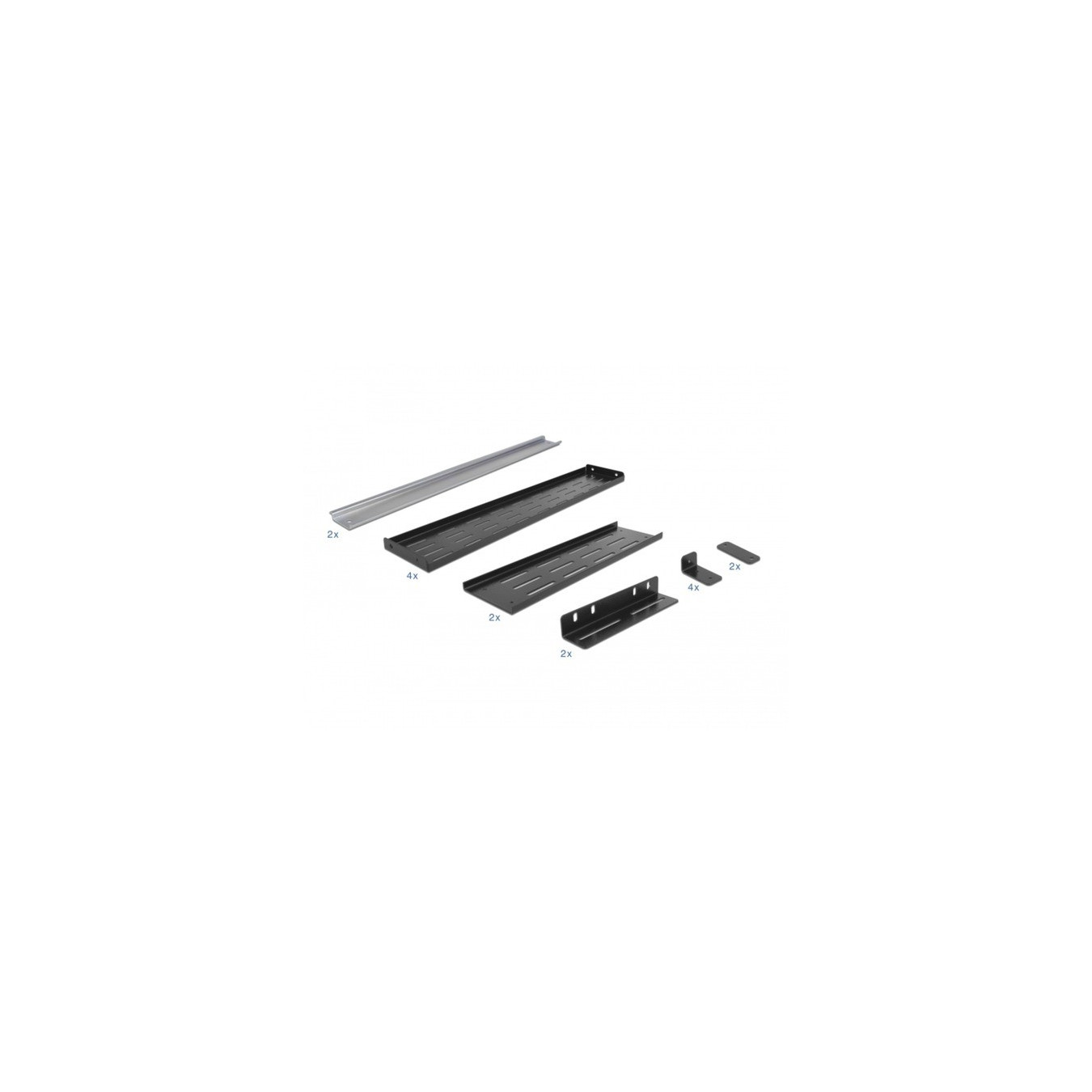 19′′ DIN rail holder 4 HE, installation rails — Buy in Cyprus with Fast Delivery