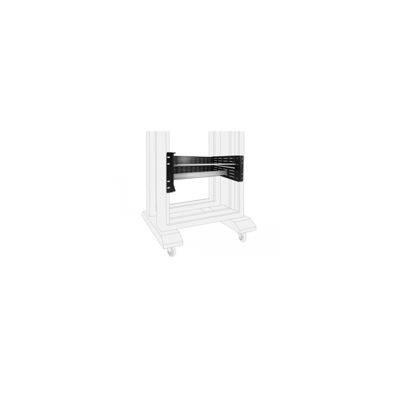 19′′ DIN rail holder 4 HE, installation rails — Buy in Cyprus with Fast Delivery