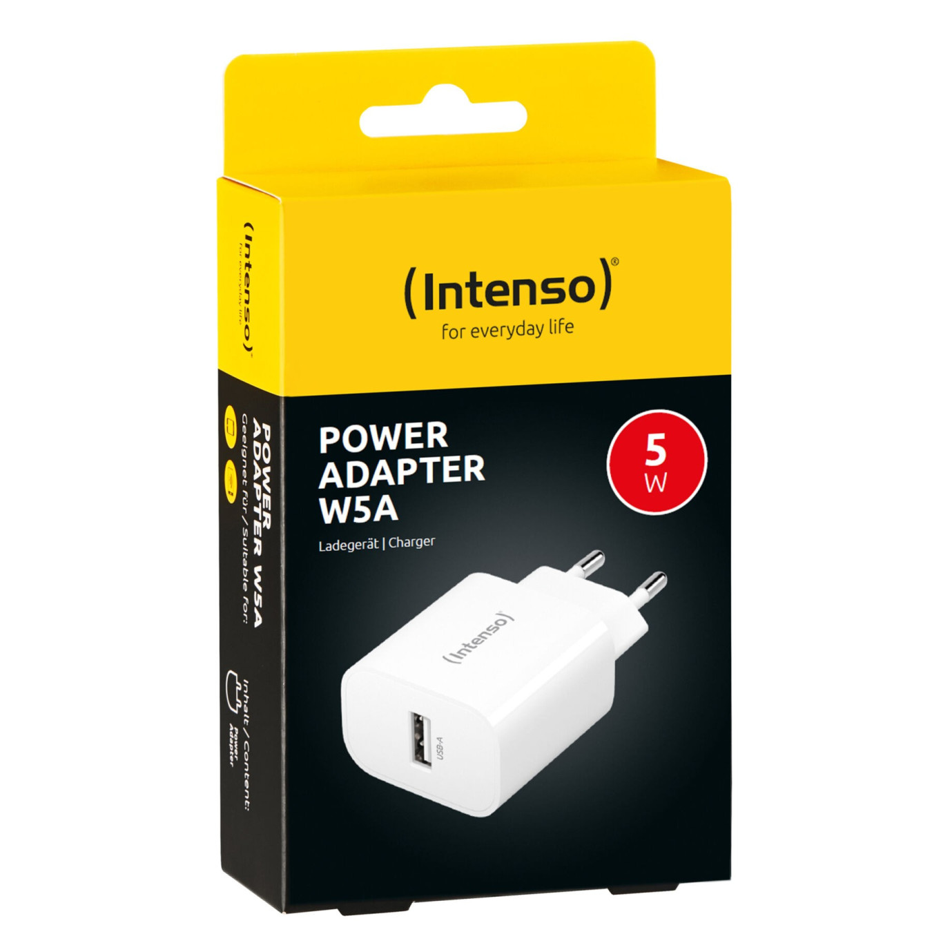 Intenso USB-A Wall Charger - 7800512 - 5W White USB-A Adapter (EU Plug) — Buy in Cyprus with Fast Delivery
