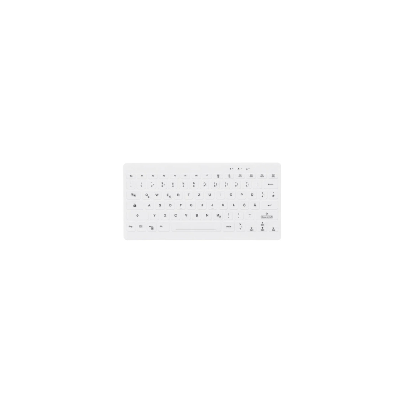 CHERRY Medical ACTIVE KEY AK-C4112 - AK-C4112F-U1-W - Wired White Mini Medical Keyboard, Scissor Switch
