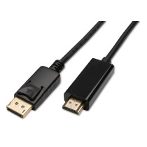 DisplayPort to HDMI Cable - 2m - 4K 60Hz - Black — Buy in Cyprus with Fast Delivery