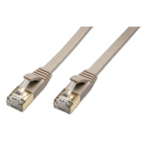 CAT8 Ethernet Patch Cable 2m - Gray - RJ45 Male-to-Male, 40 Gbps, Gold-Plated Metal Connectors, PVC Jacket
