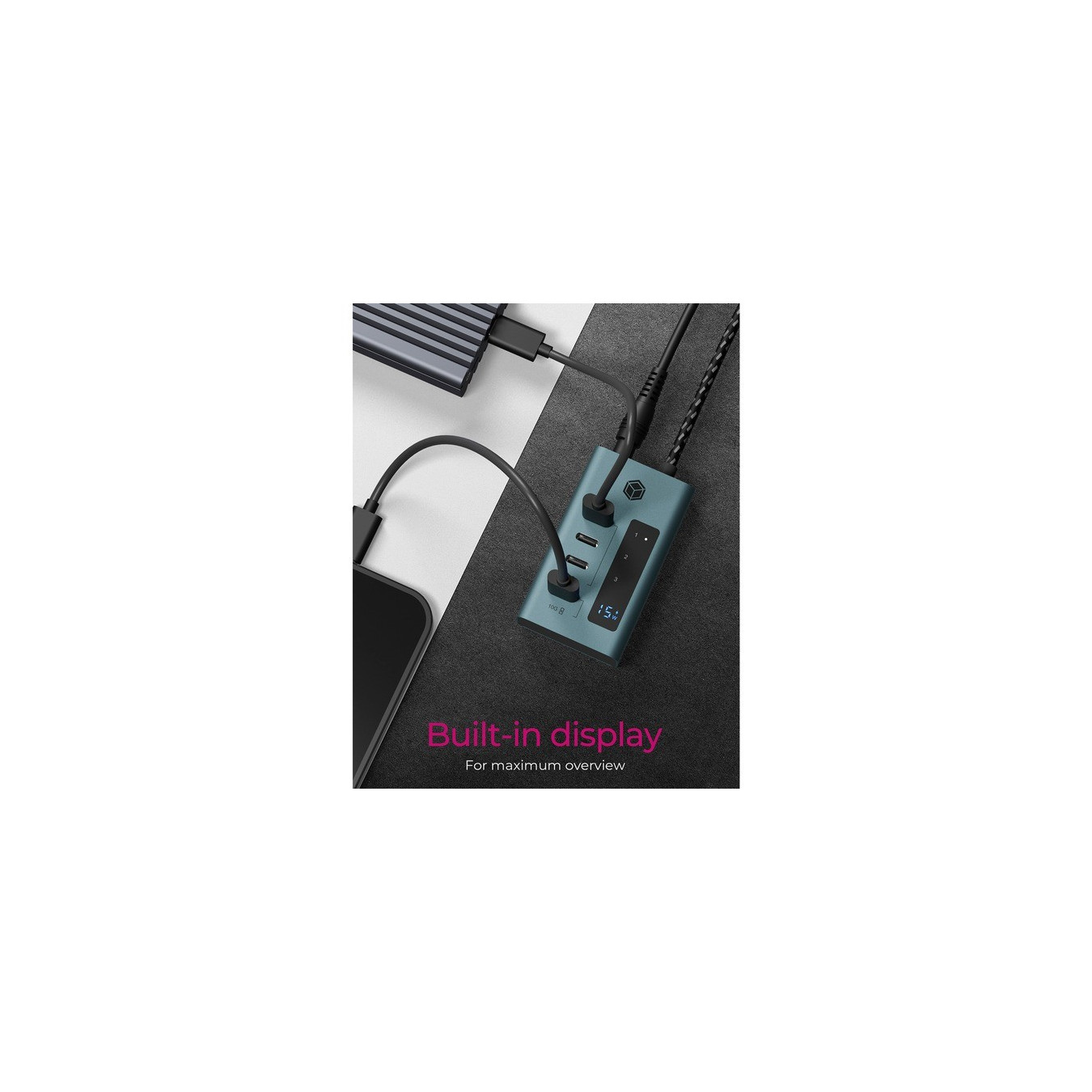 ICY BOX IB-HUB1454-C31 4-Port USB-C Hub – 10Gbps 20W PD | Armenius Store