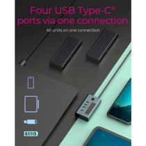 ICY BOX IB-HUB1454-C31 4-Port USB-C Hub – 10Gbps 20W PD | Armenius Store