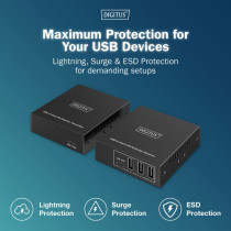 USB 3.2 Gen1 CAT Extender-Set, 5Gbps, 100 Meter, USB-Extender — Buy in Cyprus with Fast Delivery