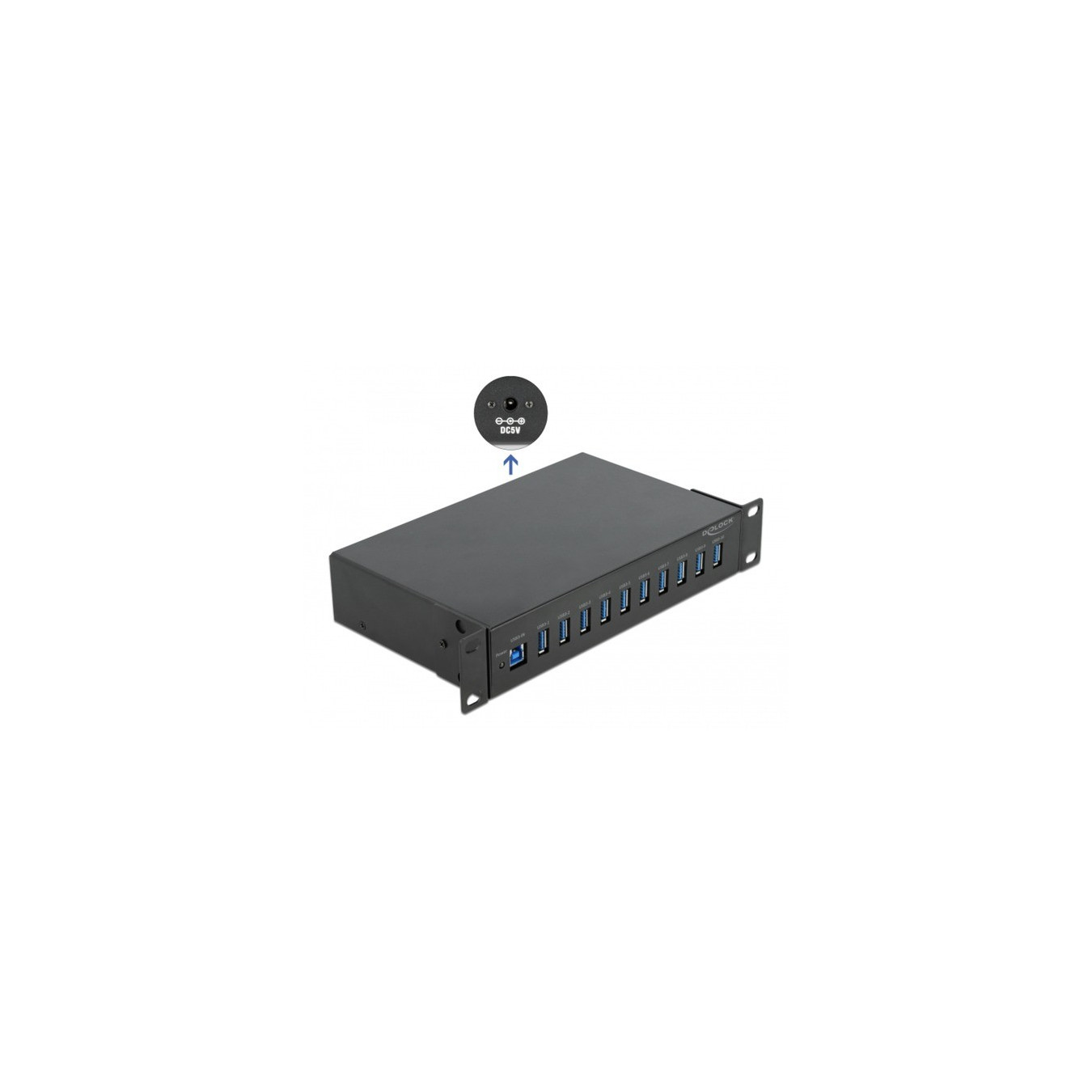 25,4 cm (10') Industrie Hub 10 x USB 3.2 Gen 1 Typ-A, USB-Hub — Buy in Cyprus with Fast Delivery