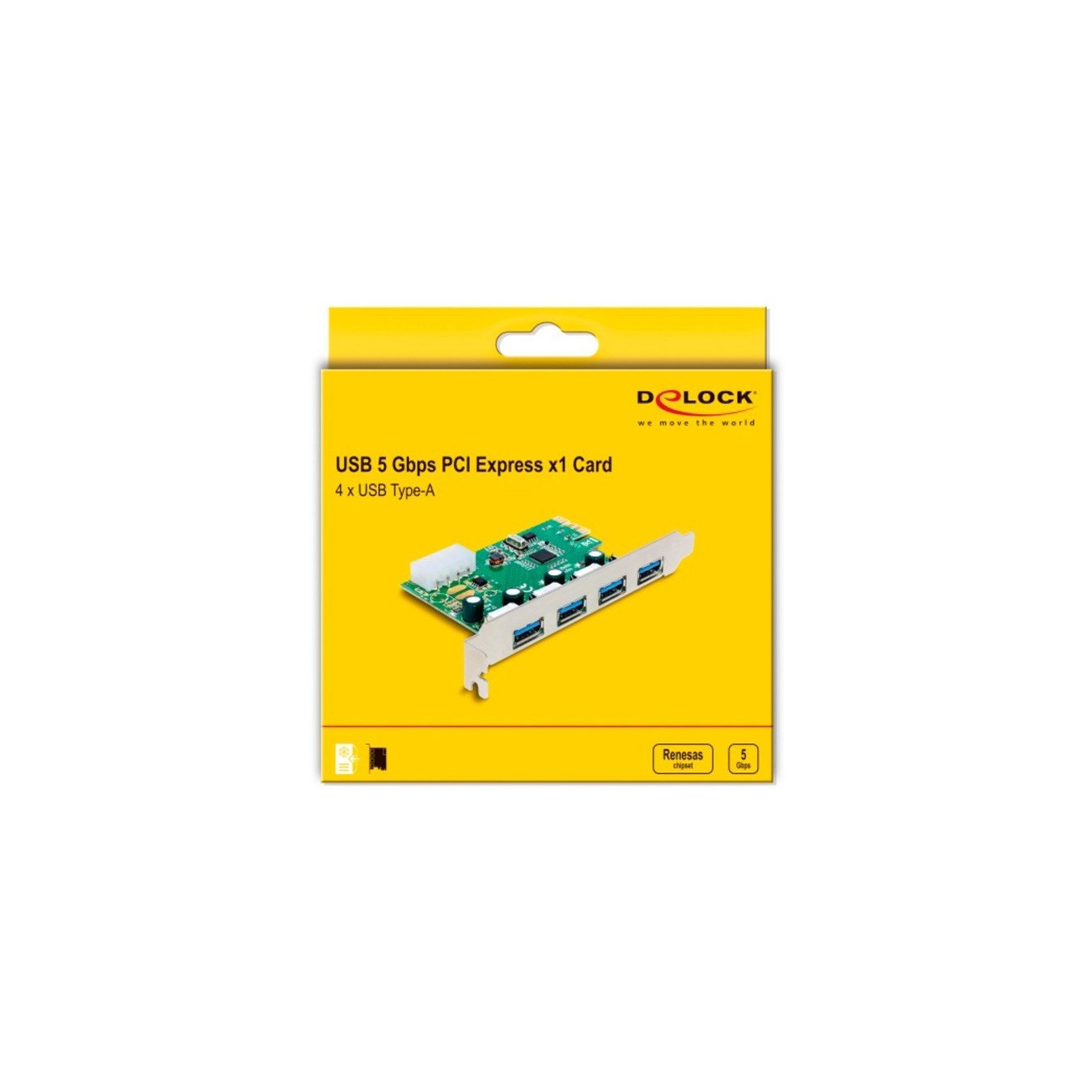 PCIe x1 card for 4x external USB Type-A 5 Gbit s, USB controller — Buy in Cyprus with Fast Delivery