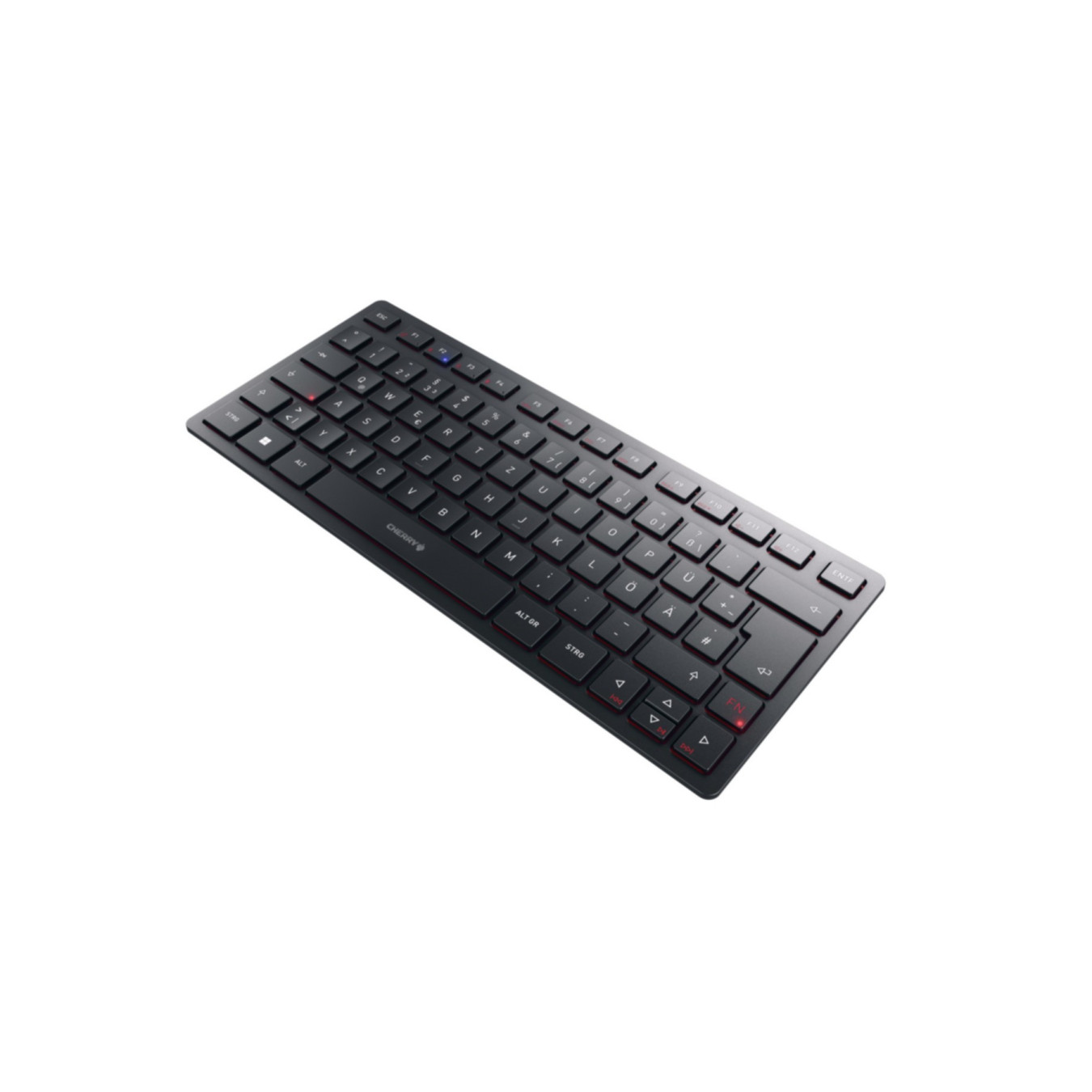 Cherry KW 9200 MINI Wireless Keyboard - JK-9250DE-2 - Black, German QWERTZ, Tri-mode (USB/2.4GHz/Bluetooth 5.0)