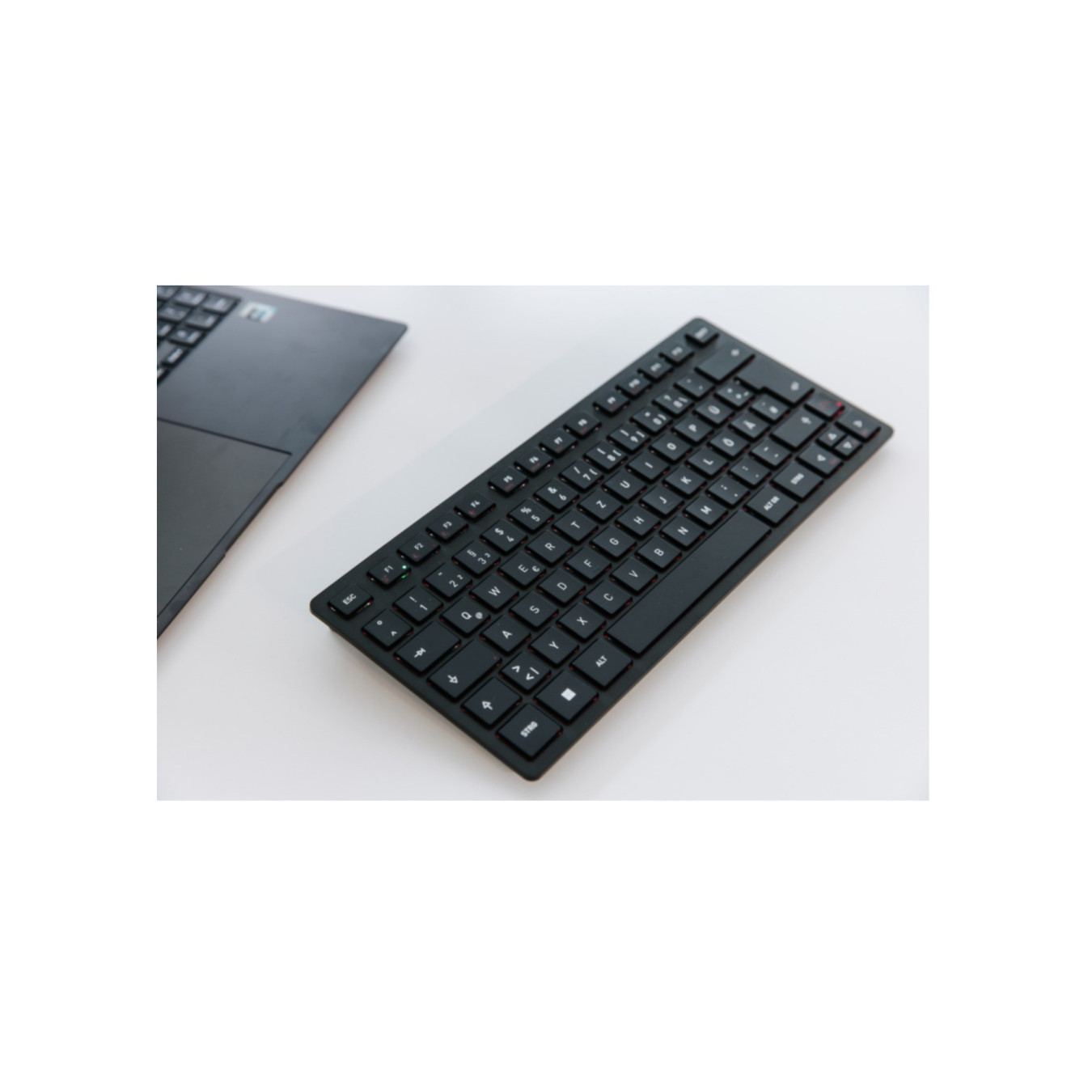 Cherry KW 9200 MINI Wireless Keyboard - JK-9250DE-2 - Black, German QWERTZ, Tri-mode (USB/2.4GHz/Bluetooth 5.0)