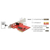 PCIe Karte to 1x intern M.2 E Low Profile, WLAN-Adapter — Buy in Cyprus with Fast Delivery