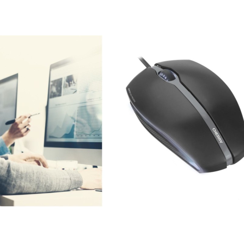 Buy Cherry Gentix Illuminated Mouse - JM-0300 - Black, Ambidextrous, 1000 DPI, U... in Cyprus, Nicosia, Limassol, Larnaka, Pafos