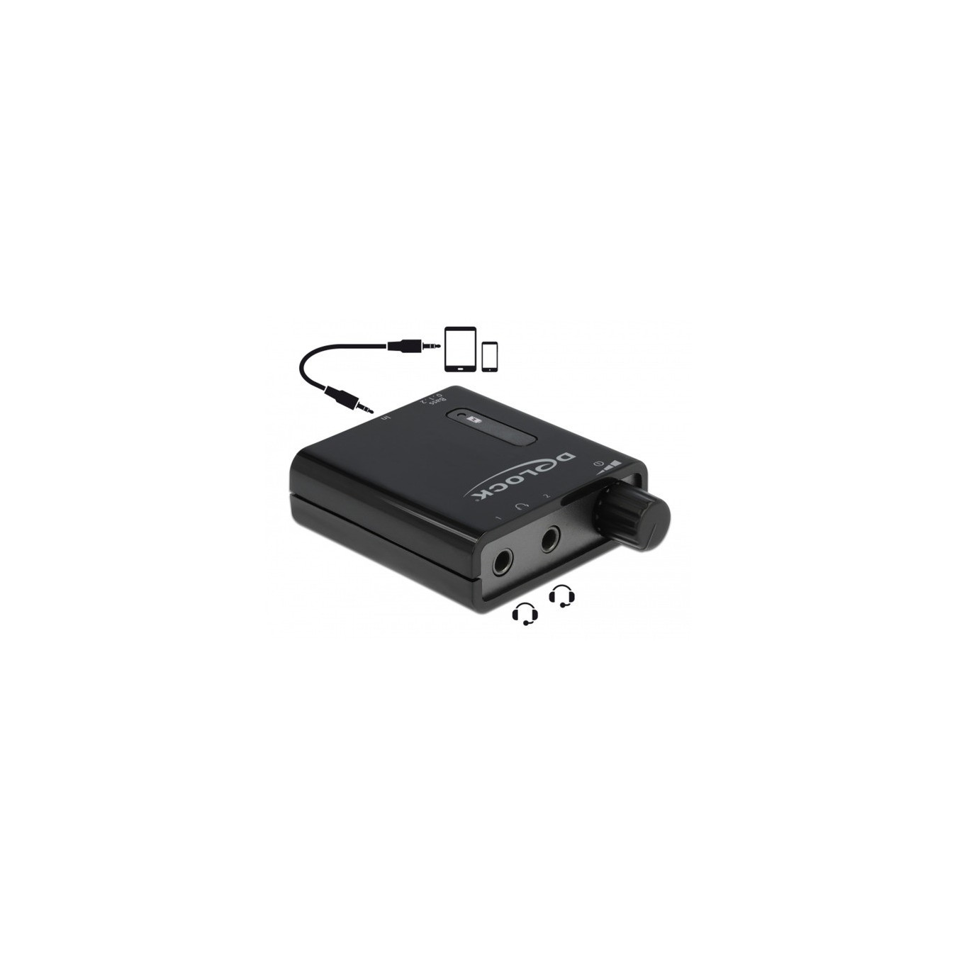 Portable stereo headphone amplifier with two outputs and bass boost — Buy in Cyprus with Fast Delivery