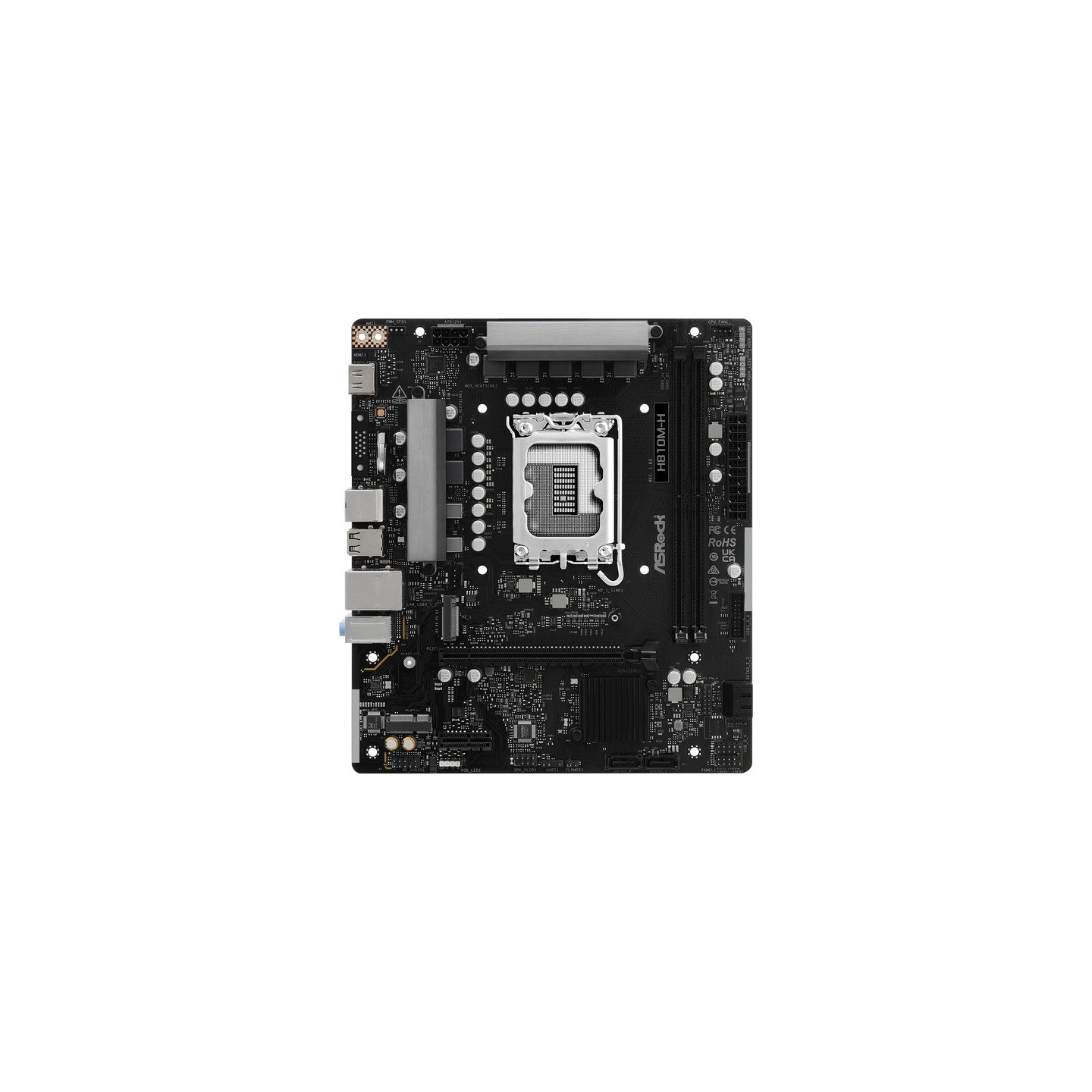 ASRock H810M-H Intel H810 LGA 1851 Micro-ATX DDR5 Motherboard - 90-MXBS4-A0UAYZ (Boxed) — Buy in Cyprus with Fast Delivery