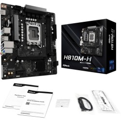 ASRock H810M-H Intel H810 LGA 1851 Micro-ATX DDR5 Motherboard - 90-MXBS4-A0UAYZ (Boxed) — Buy in Cyprus with Fast Delivery