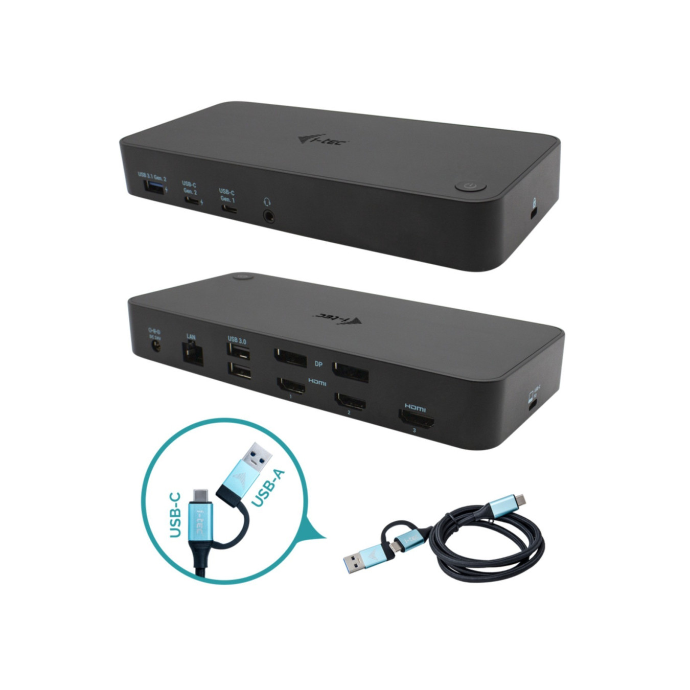 i-tec CATRIPLEDOCKPDPRO USB-C Thunderbolt 3 Docking Station - Triple 4K HDMI, 100W PD, Multi-OS