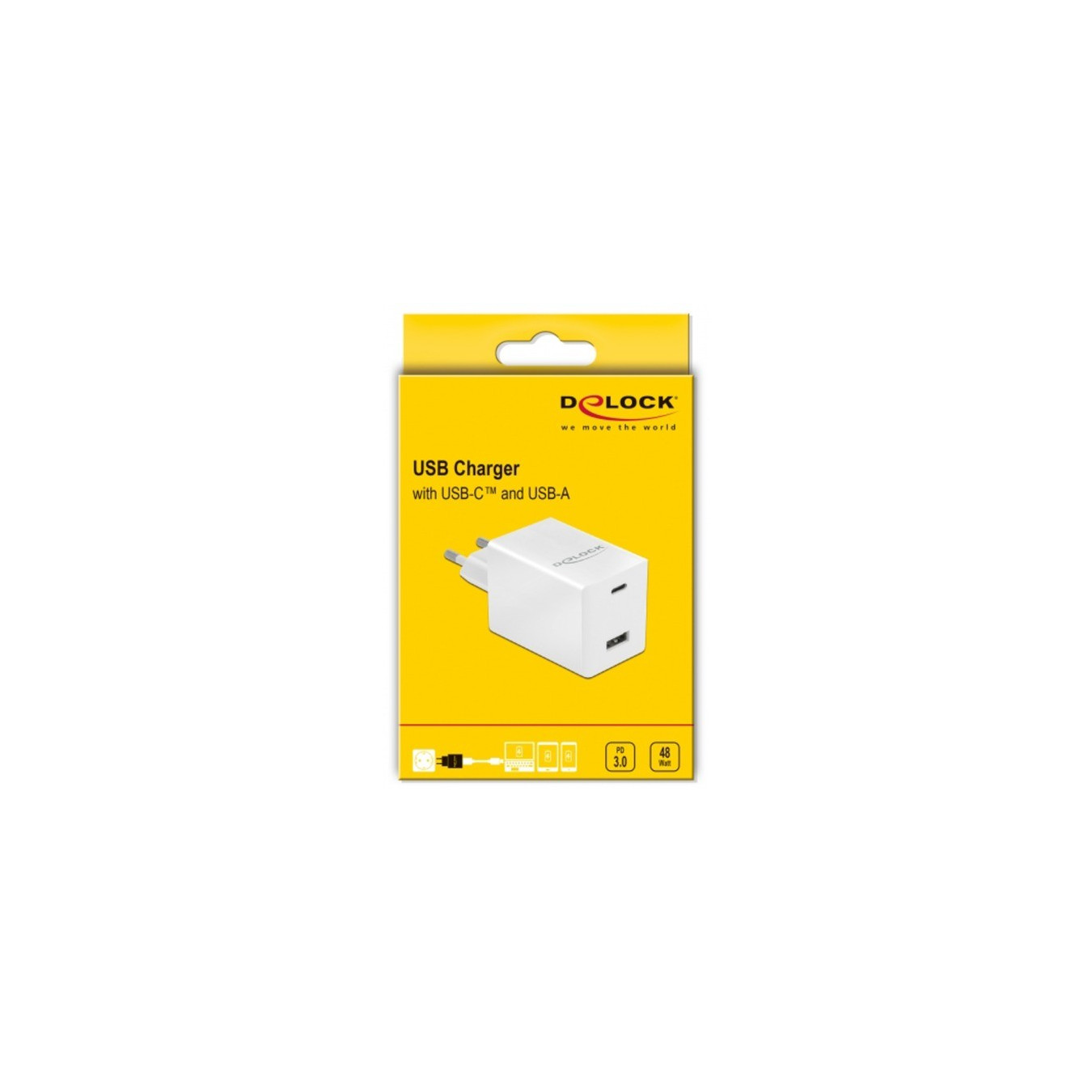 USB charger USB-C PD 3.0 + USB-A, 48 watts — Buy in Cyprus with Fast Delivery
