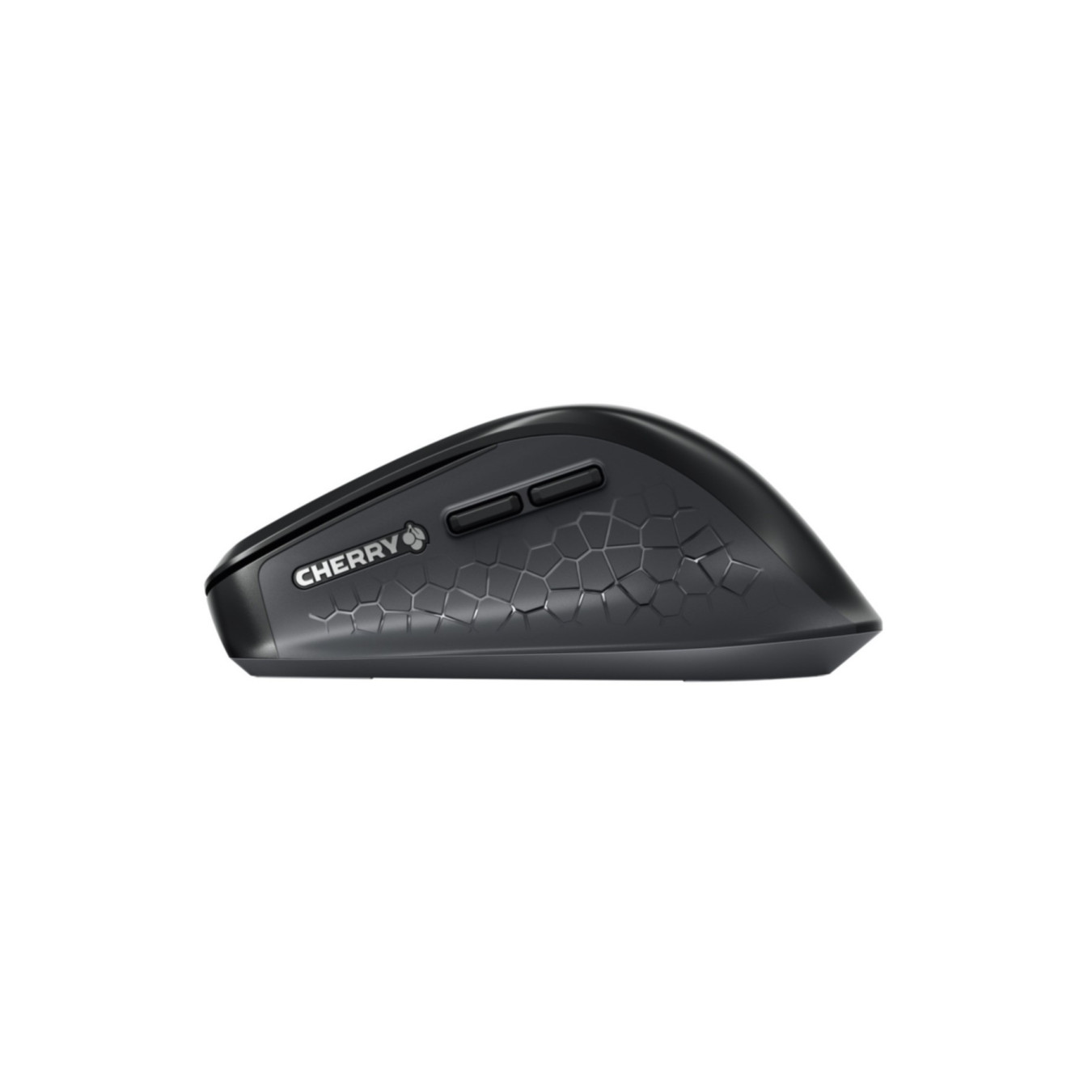 Cherry STREAM COMFORT Wireless Mouse - Right-Hand Ergonomic, 4000 DPI, 2.4 GHz Nano Receiver - Black/Grey