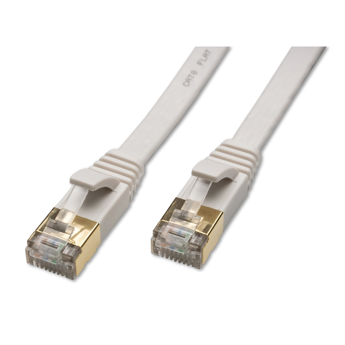 CAT8 Ethernet Patch Cable - 1 m - White, RJ45 Gold-Plated Connectors, 40 Gbps — Buy in Cyprus with Fast Delivery