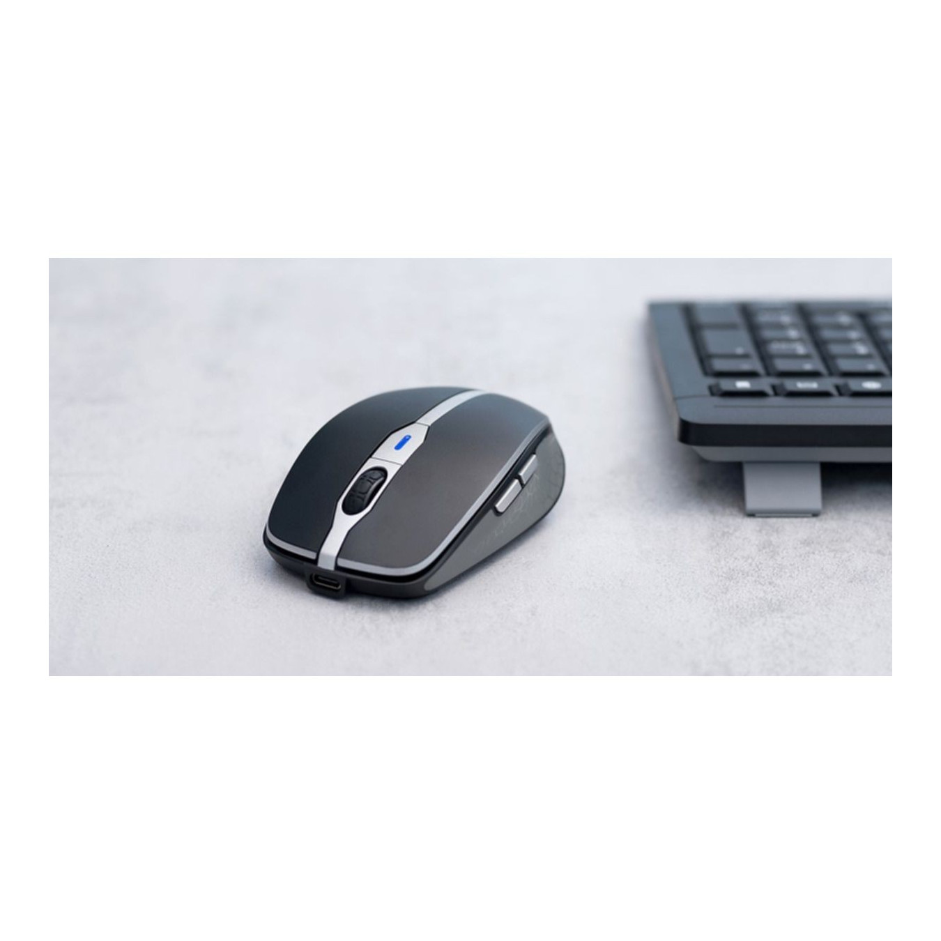 Cherry MW 9100 Wireless Mouse - JW-9100-2 - Ambidextrous Black, RF + Bluetooth, 2400 DPI, USB-C Rechargeable