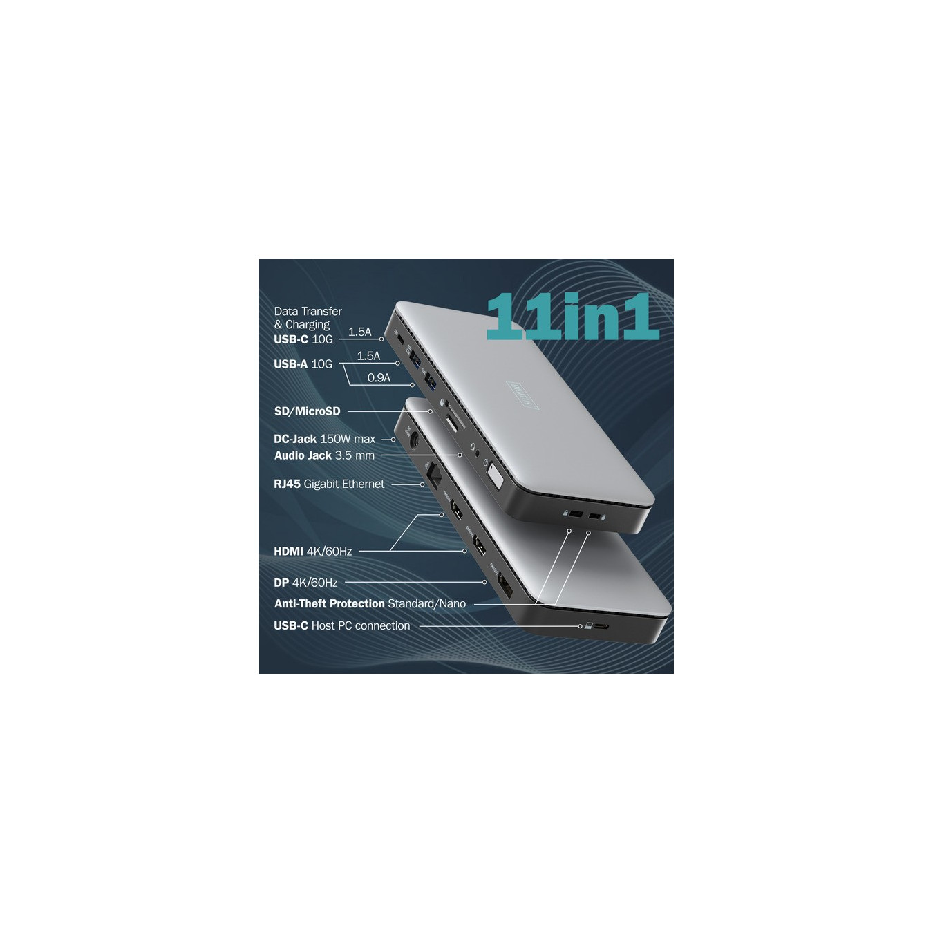11 Port USB-C Dockingstation — Buy in Cyprus with Fast Delivery