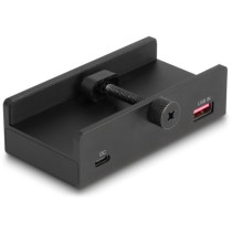 External USB 5 Gbps hub with 2 x USB Type-A, 1 x USB Type-CTM and SD + Micro SD slot with locking screw, USB hub