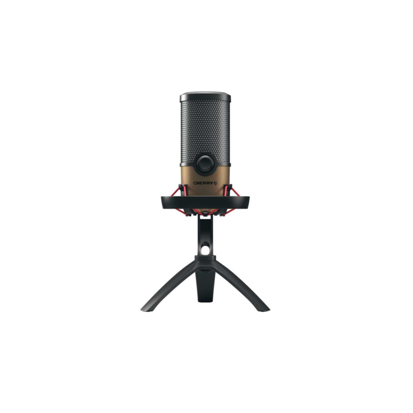 Cherry UM 9.0 PRO RGB - JA-0720 - USB Table Microphone, 24-bit/192kHz, Headphone Out, Mute, Black/Copper