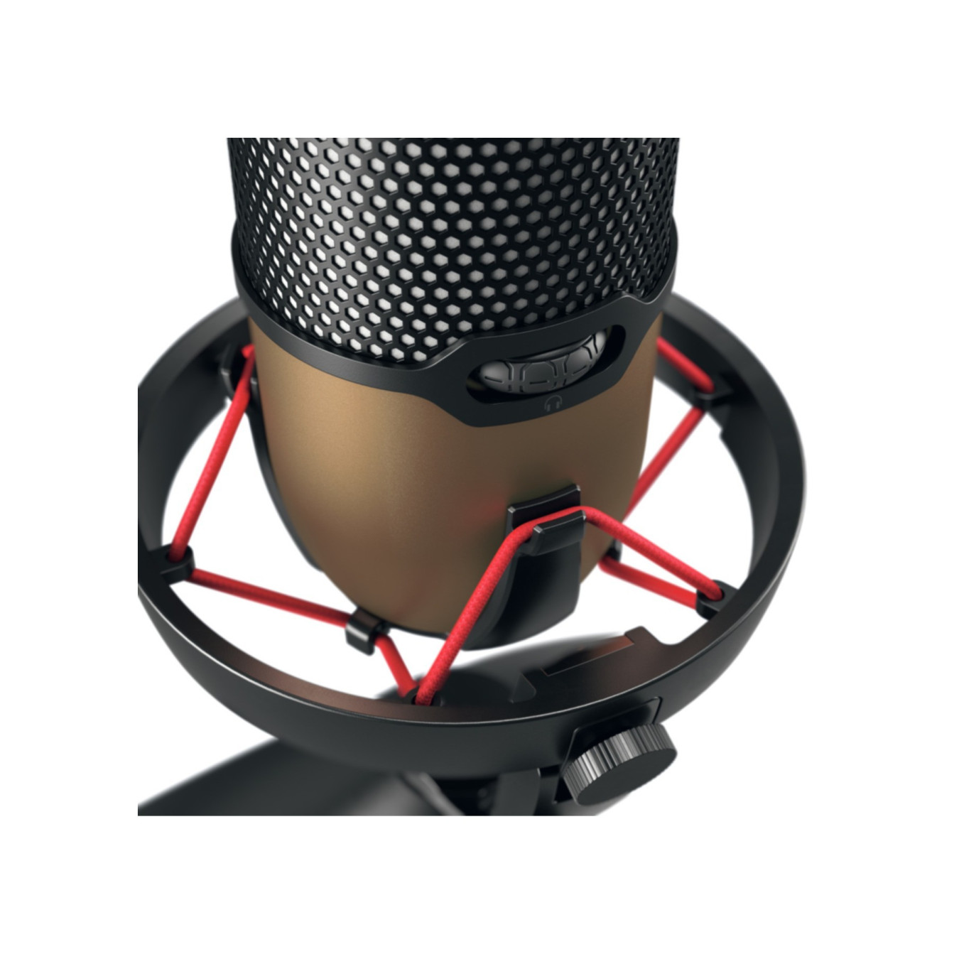 Cherry UM 9.0 PRO RGB - JA-0720 - USB Table Microphone, 24-bit/192kHz, Headphone Out, Mute, Black/Copper