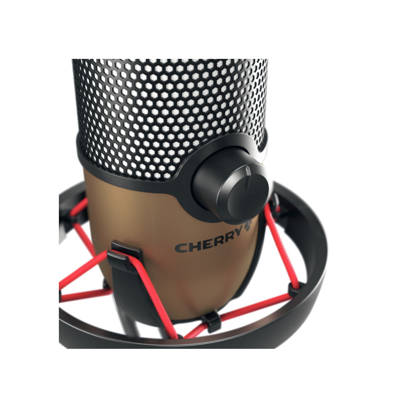 Cherry UM 9.0 PRO RGB - JA-0720 - USB Table Microphone, 24-bit/192kHz, Headphone Out, Mute, Black/Copper