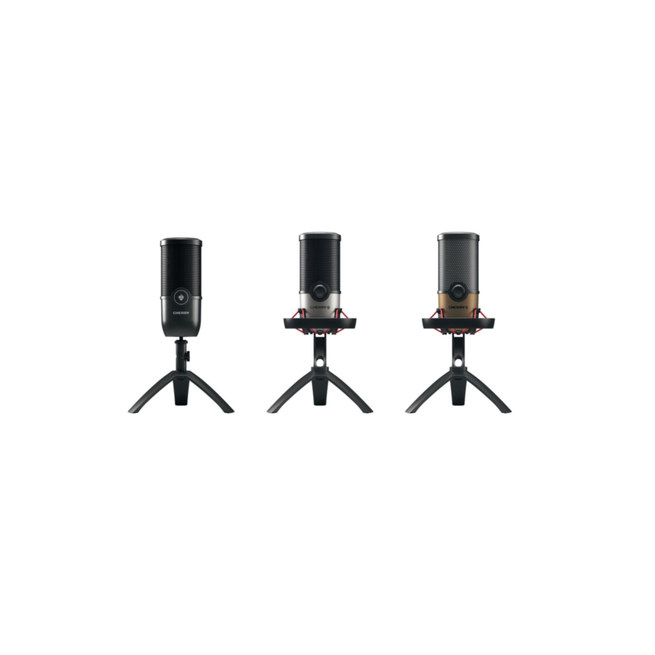 Cherry UM 9.0 PRO RGB - JA-0720 - USB Table Microphone, 24-bit/192kHz, Headphone Out, Mute, Black/Copper