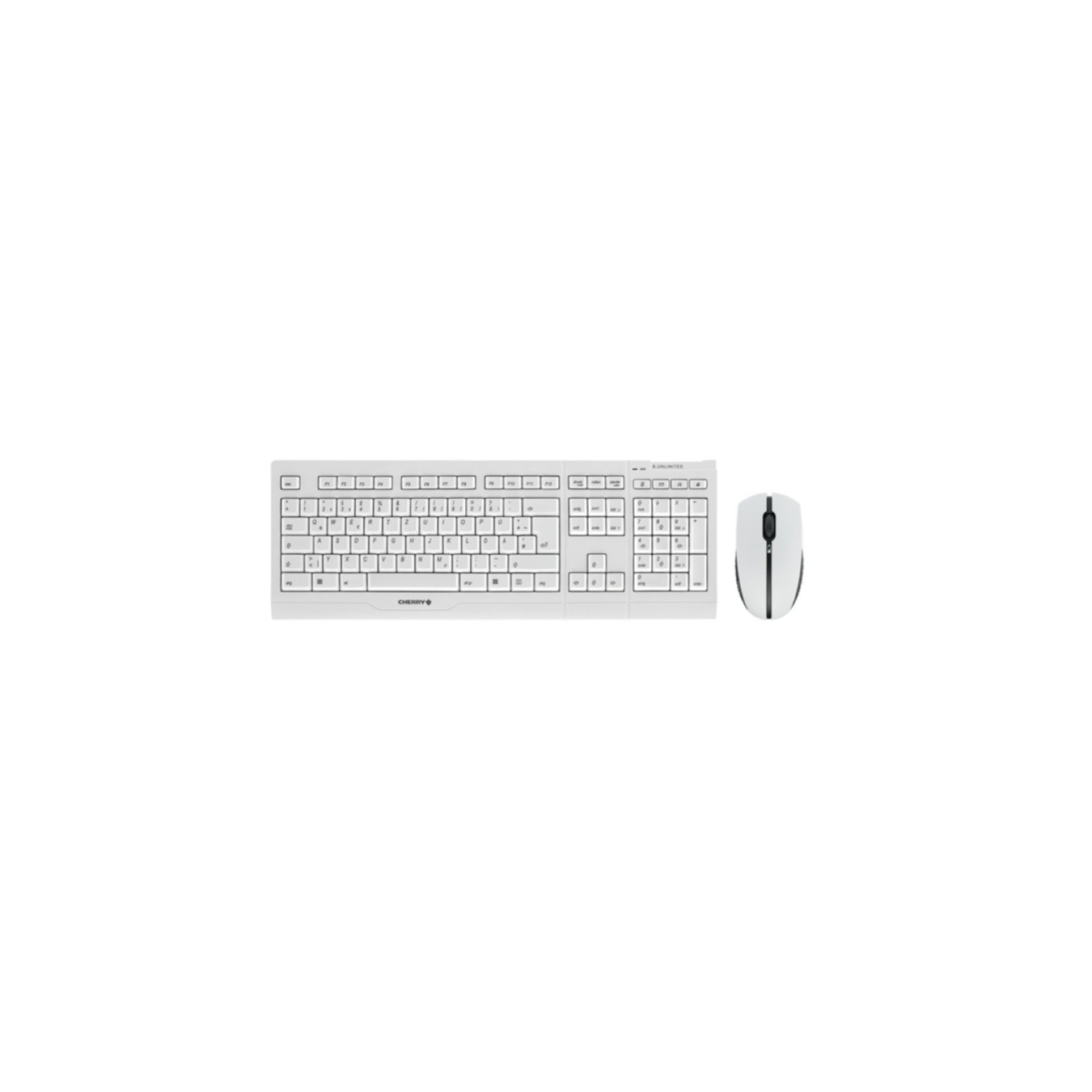 CHERRY B.UNLIMITED 3.0 - JD-0410DE-0 - Wireless 2.4GHz Combo, German Layout, White, Rechargeable